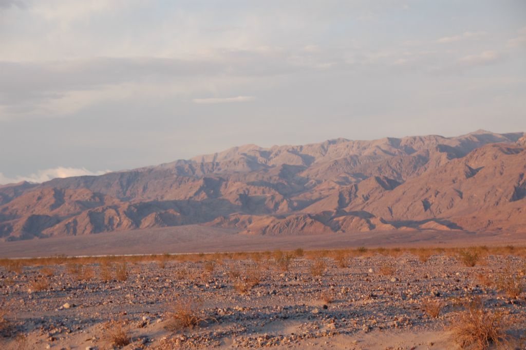 Looking to the southwest toward a distant large canyon fan and drainage: